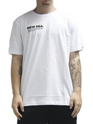 Camiseta Masculina New Era All Core Essentials Style Brand Manga Curta Estampada - Branco