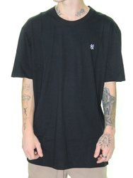 Camiseta Masculina New Era Basico Essentials Yankees Manga Curta - Preto