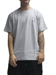 Camiseta Masculina New Era Branded Bob Manga Curta Estampada - Cinza/Mescla