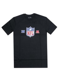 Camiseta Masculina New Era Logo Shield Manga Curta Estampada - Preto