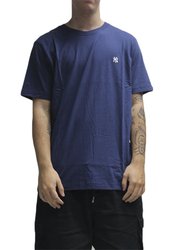 Camiseta Masculina New Era Mini Bordado New York Yankees Manga Curta Estampada - Marinho