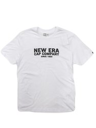 Camiseta Masculina New Era Minimal Manga Curta Estampada - Branco
