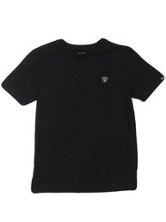 Camiseta Masculina New Era Patch Raiders Manga Curta Estampada - Preto