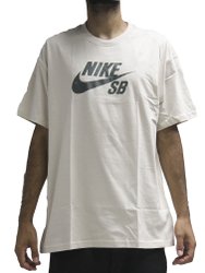 Camiseta Masculina Nike Logo HBR Manga Curta Estampada - Bege
