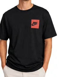 Camiseta Masculina Nike LSE Asbury Manga Curta Estampada - Preto