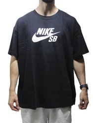 Camiseta Masculina Nike SB LO Manga Curta Estampada - Preto