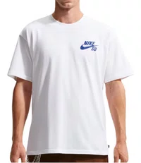Camiseta Masculina Nike Sb Logo Lb Manga Curta Estampada - Branco