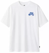 Camiseta Masculina Nike Sb Logo Lb Manga Curta Estampada - Branco