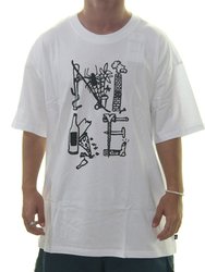 Camiseta Masculina Nike SB Objects Manga Curta Estampada - Branco
