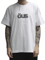 Camiseta Masculina Öus Semi Logo Manga Curta Estampada - Branco