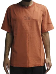 Camiseta Masculina Öus Semilogo Manga Curta Estampada - Tijolo