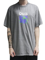 Camiseta Masculina Ous 1123 Manga Curta Estampada - Cinza