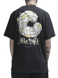 Camiseta Masculina Plano C Balloon Manga Curta Estampada - Preto
