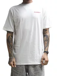 Camiseta Masculina Plano C Critical Manga Curta Estampada - Off White