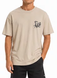 Camiseta Masculina Plano C Fly Manga Curta Estampada - Areia