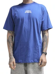 Camiseta Masculina Plano C Gothic Manga Curta Estampada - Azul