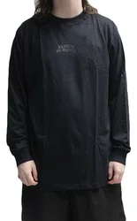 Camiseta Masculina Plano C Gothic Manga Longa Estampada - Preto