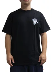 Camiseta Masculina Plano C Keychains Manga Curta Estampada - Preto