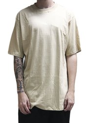Camiseta Masculina Plano C Logo Manga Curta Estampada - Bege