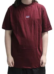 Camiseta Masculina Plano C Logo Manga Curta Estampada - Bordo