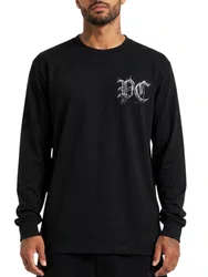 Camiseta Masculina Plano C Smoke Manga Longa Estampada - Preto