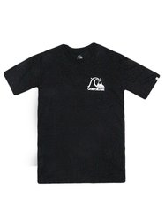 Camiseta Masculina Quiksilver Original Manga Curta Estampada - Preto