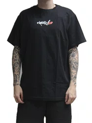 Camiseta Masculina Rc Script Signature Manga Curta Estampada - Preto