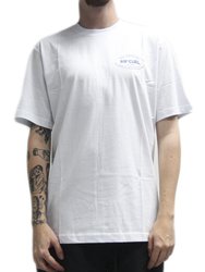Camiseta Masculina Rip Curl Affinity Update Manga Curta Estampada - Branco