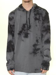 Camiseta Masculina Rip Curl Especial Tie Dye Washed com Capuz - Preto/Tie Dye