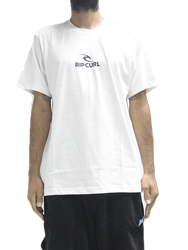 Camiseta Masculina Rip Curl Icon Manga Curta Estampada - Creme