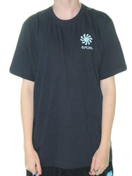 Camiseta Masculina Rip Curl Psych Manga Curta Estampada - Preto