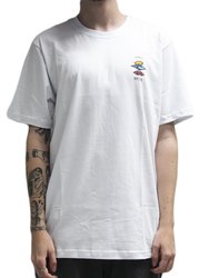 Camiseta Masculina Rip Curl The Search Manga Curta Estampada - Branco