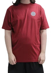 Camiseta Masculina Rip Curl Wettie E7 Manga Curta Estampada - Vermelho
