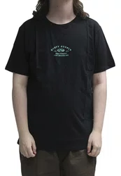 Camiseta Masculina Rusty Boarding Manga Curta Estampada - Preto