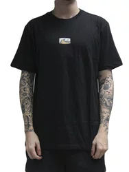 Camiseta Masculina Rusty Color Box Manga Curta Estampada - Preto