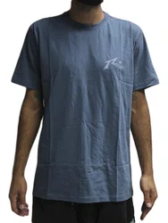 Camiseta Masculina Rusty Seaweed Manga Curta Estampada - Azul