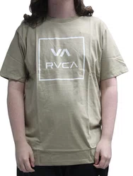 Camiseta Masculina Rvca All The Way Manga Curta Estampada - Areia
