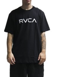 Camiseta Masculina RVCA Big Manga Curta Estampada - Preto