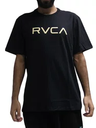 Camiseta Masculina Rvca Big Manga Curta Estampada - Preto