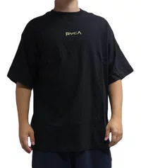 Camiseta Masculina Rvca Code Manga Curta Estampada - Preto