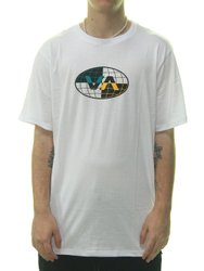 Camiseta Masculina RVCA Global Manga Curta Estampada - Branco