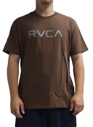 Camiseta Masculina Rvca Regular Manga Curta Estampada - Marrom