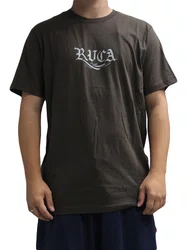 Camiseta Masculina Rvca Retract Manga Curta Estampada - Marrom Escuro
