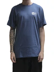 Camiseta Masculina RVCA VA Manga Curta Estampada - Azul