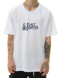 Camiseta Masculina Salt Water Manga Curta Estampada - Branco