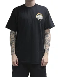 Camiseta Masculina Santa Cruz Burnt Opus Manga Curta Estampada - Preto