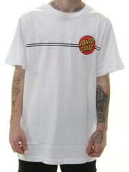 Camiseta Masculina Santa Cruz Classic Dot Manga Curta Estampada - Branco