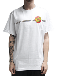 Camiseta Masculina Santa Cruz Classic Dot Manga Curta Estampada - Branco