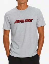 Camiseta Masculina Santa Cruz Classic STR Manga Curta Estampada - Cinza Mesclado