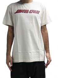 Camiseta Masculina Santa Cruz Classic Strip Manga Curta Estampada - Khaki
